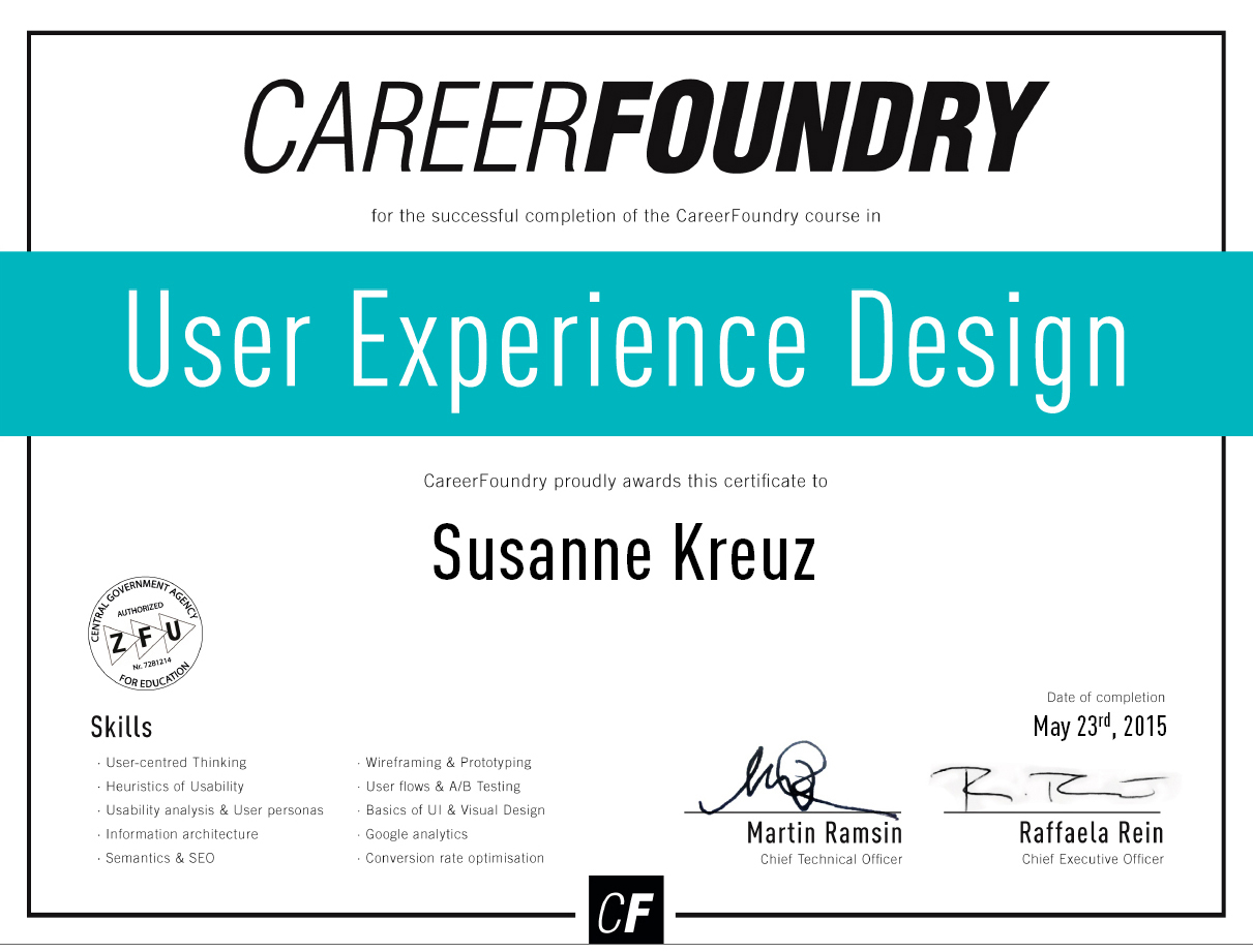 UX Design Certificate